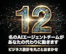 AIチーム12名があなたのビジネス丸ごと設計します AIチーム12名が戦略から記事・LP・LINEまで一括納品 イメージ1