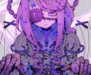 可愛い女の子のイラストを描かせていただきます 可愛い・ちょっと不気味な雰囲気のイラストが得意です イメージ7