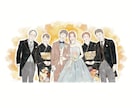 温かみある両親贈呈品の似顔絵をお描きします 優しい雰囲気でプレゼントにピッタリ！大人数◎A4印刷も◎ イメージ4