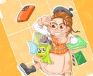 要望にそったイラストをお描きします アイコンや挿絵、創作のキャラクターなどイラストをお描きします イメージ6