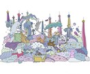 カラフルなイラスト作成します わくわくする不思議でPOPなイラスト イメージ5