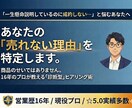 営業16年のプロが「売れない理由を」特定します 商品のせいじゃない？一生懸命なのに売れない理由を特定します イメージ1