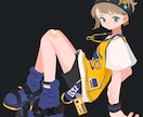 主戦無しイラスト制作します デフォルメ／ファッション／単色背景／商用利用可 イメージ3