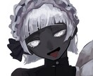 厚塗りでダーク可愛いイラストを描きます お面とフリルの多いお洋服大得意！たくさんお着替え出来ます！ イメージ5
