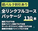 フルセット-全サービス合計130本のリンクします 独自ドメ・サブドメ・無料ブログの提供全サービスからの被リンク イメージ1