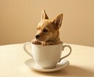 世界に一つだけの、可愛いペット写真を作ります 【コーヒーカップアート】に大変身！OP：ポスターサイズ対応 イメージ8