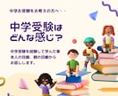 中学受験を経験して、学んだことをお伝えします 志望校の決め方など、リアルな経験のもと、全てお伝え致します。 イメージ1