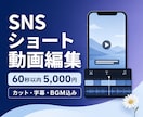 SNSショート動画を見やすく編集します カット・字幕・BGM込で見やすく仕上げます イメージ1