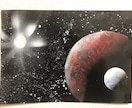 スプレーで宇宙（惑星・星雲）を描きます 駆け出しスプレーアート。原価で大放出(°▽°) イメージ3