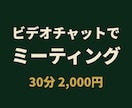 ビデオチャットで作業内容をすり合わせします 別出品サービスご購入前後のすり合わせ用 2,000円/30分 イメージ1