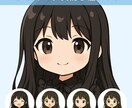 SNS＆ブログ用ちびキャラ表情５種セット制作します 最短即日☆アイコンやSNS投稿用に イメージ1