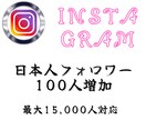 Instagramのフォロワーを100人増やします 最高品質の日本人フォロワーをお届けします！ イメージ1