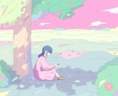 雰囲気のあるイラストを描きます 頑張ってエモい雰囲気出します。でかいねことか描きます。 イメージ3