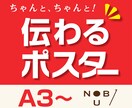 初めてでも安心！歴20年のプロが丁寧にご対応します 印象だけでなく情報がちゃんと伝わる、ポスター広告 イメージ1