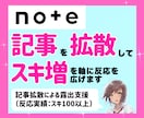 noteの記事を拡散してスキ増を軸に反応を広げます 即日｜note｜スキ｜いいね｜シェア｜拡散｜集客｜コスパ最強 イメージ1