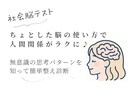 社会脳テストで、モヤモヤ、迷いなど整えます ちょとした脳の使い方で人間関係がラクになる整えセッション イメージ1
