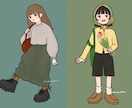 ゆるっと優しいイラスト描きます シンプル〜柄等の描き込みまで丁寧に仕上げます◎ イメージ2