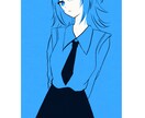 フラットデザインなキャライラストを描きます スマートフォンの壁紙やSNSアイコンなどにおすすめです！ イメージ3