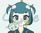 かわいいポップなアイコン描きます ちょこんとかわいい肩乗りマスコットも！ イメージ1