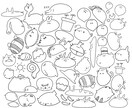 まんまる集合イラスト描いてます 癒しのまんまるキャラクターが1枚の紙に集合！ イメージ1