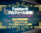 Twitterのプロフィールを添削します 【フォロワー2.2万人のプロがアナタの魅力を引き出します】 イメージ1