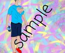 あなたの写真からアイコンを描きます 抽象画の背景であなたを彩ります！ イメージ3