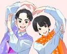 アニメ風の似顔絵を提供します お好きなアイドルや、ご家族、ご友人などをイラスト化します! イメージ5
