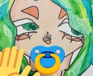好きなキャラクターを独特な絵柄で書きあげます 貴方の推しキャラを独特の色使いや絵柄で書きあげます._. イメージ7