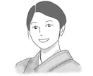 お着物を着ている手描き風似顔絵イラスト作成します いただいた写真にお着物を着せて似顔絵イラストを作成します イメージ1