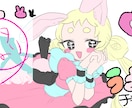 配信画面などのイラスト描きます 背景なしかんたんバージョンです イメージ5