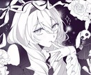 おしゃれなモノクロイラストお描きします アイコンやグッズ 挿絵などにどうぞ♩ イメージ2