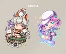 背景のあるミニキャラ原画描きます ちょっとリッチなミニキャラカット！ イメージ5