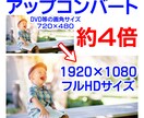SD・DVサイズの動画をアップコンバート致します SDサイズの動画を大画面で綺麗に観たい方へオススメします。 イメージ1