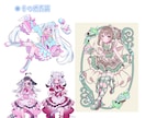 最短7日！きらきらかわいいイラスト制作します ♢一枚絵・ミニキャラ・衣装デザイン・アイコンなど♢ イメージ7