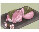 ペット×食べ物のオシャレなイラストを描きます ★猫、犬、両生類、爬虫類など、どんな動物もリアルな質感で★ イメージ2