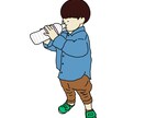 写真をいただき、作例のようなイラストを描きます ご家族やおもいがけないひとときの思い出をイラストに。 イメージ8