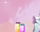 アンニュイで印象的なヘッダーをお描きします 印象的なSNSヘッダーをお求めの方に！ イメージ2
