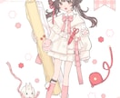 可愛さいっぱいのアイコンや立ち絵、1枚絵を描きます 女の子が得意です！ミニキャラもできます！商用利用◎ イメージ2