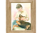 ペット似顔絵　手描きの水彩画で優しく描きます 犬・猫その他ペット全般の似顔絵/プレゼントにもオススメ◎ イメージ7
