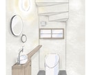 トイレの手描きパースとプレゼン資料を作成します リノベ計画中の施主様、プレゼン資料が必要な工務店様へ イメージ3