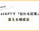 伝わるnote記事になるよう構成します 体験や思いを“伝わる構成”に整理します（初心者歓迎） イメージ1