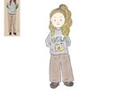 雑誌挿絵風ファッションイラスト描きます ちょっと水彩画風？な可愛い感じに仕上げます。 イメージ2