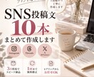 SNS投稿文を10本作成しますます Instagram・Threads・X対応 イメージ1
