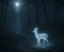 幻想壁紙『月光の道 - 白鹿の章』ます 雨上がりの夜、霧の奥に浮かぶ一筋の道。 イメージ5