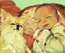 用途自由なイラスト(人物、動物等)作成いたします 誰かへまたはご自身への贈り物に添える絵をお描きします。 イメージ5