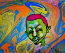 目を引く似顔絵イラスト描きます カラフルでサイケデリックな似顔絵イラスト イメージ4