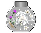 綺麗で可愛いミニキャライラストお描きします グッズの作成やアイコンにおすすめです！ イメージ2