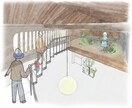 温かみのある手描きパース描きます 光や色味で見る人を惹き込む、イラスト感強めのパースです。 イメージ1