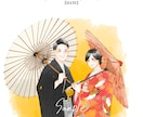 フルカラー似顔絵でウェルカムボード描きます 結婚式からSNSまで使えるデータ納品の似顔絵イラスト イメージ2