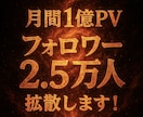 月間1億PV！2.5万垢でnoteを拡散します 平均2000いいね！note以外のご依頼もOK イメージ1